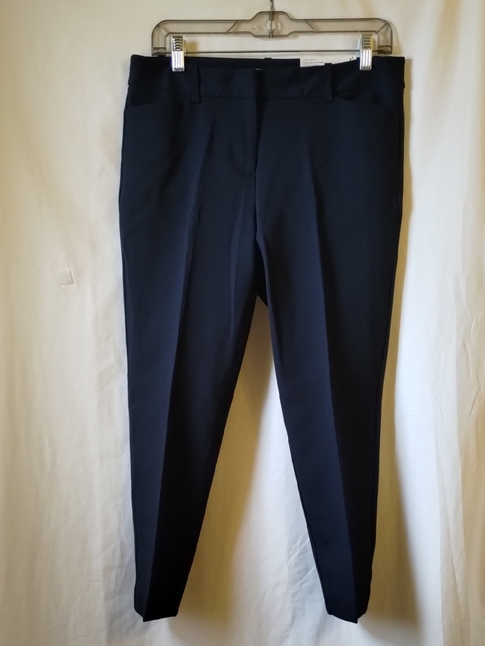Liz Claiborne Navy Cropped Tailored Ankle Pants - Picture 1 of 12
